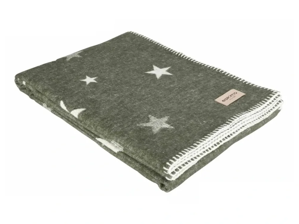Eskitex AG Plaid Etoile Oliv 140x200 cm  | Schubiger Möbel