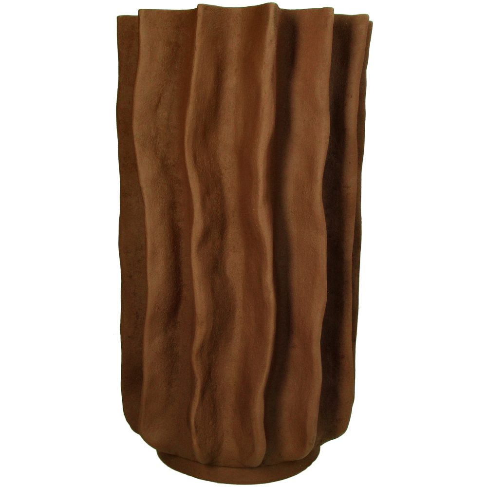 Kersten Vase Polyresin, Braun H: 38 cm  | Schubiger Möbel
