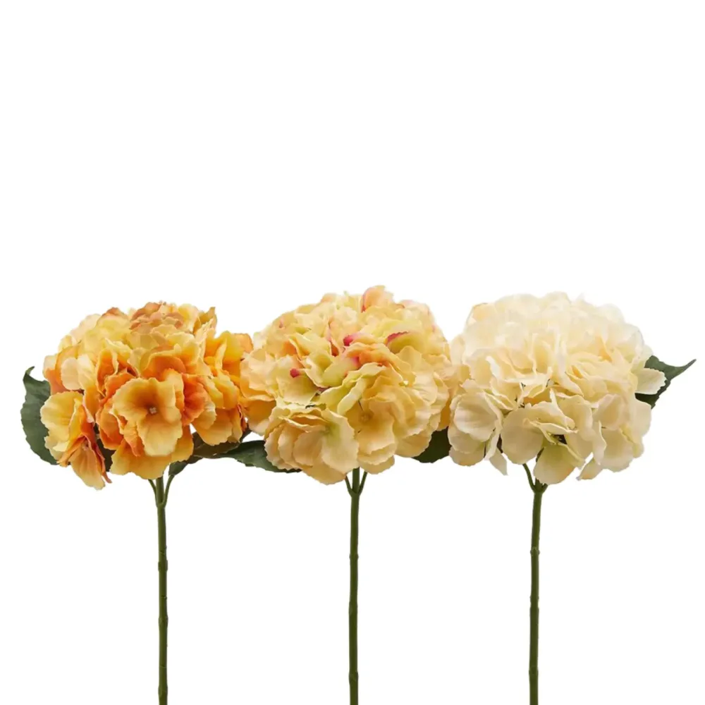 Edg Kunstblume Hortensie Weiss, Hellgelb H: 45 cm  | Schubiger Möbel