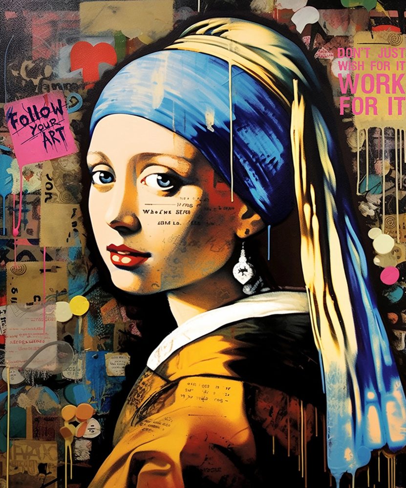 image LAND Glasbild Modern Girl With Ear Jewellery  | Schubiger Möbel