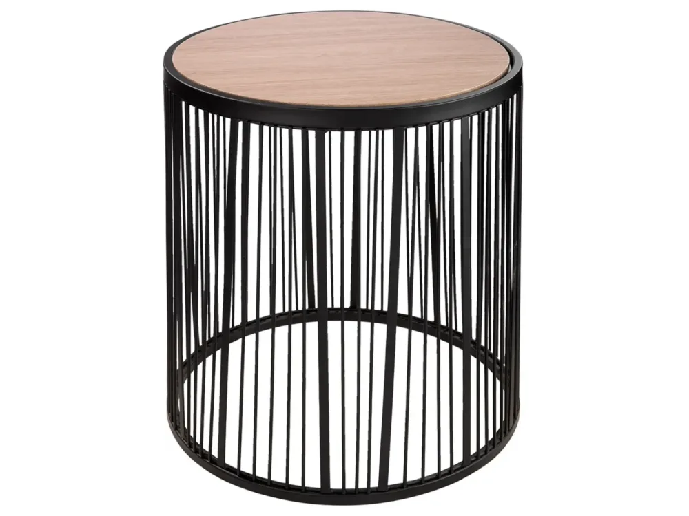 Gilde Beistelltisch Stripes, Schwarz H: 35 cm Schwarz | Schubiger Möbel