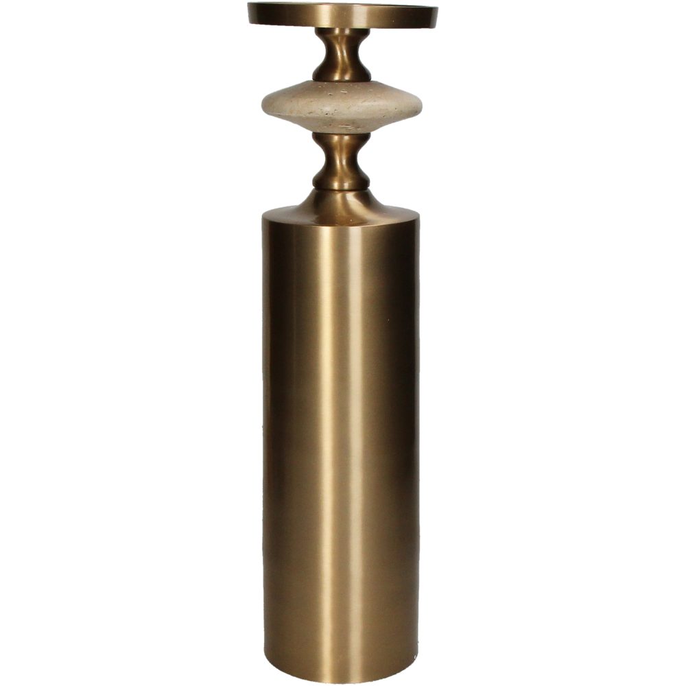 Kersten Kerzenständer Aluminium, Gold H: 42 cm  | Schubiger Möbel