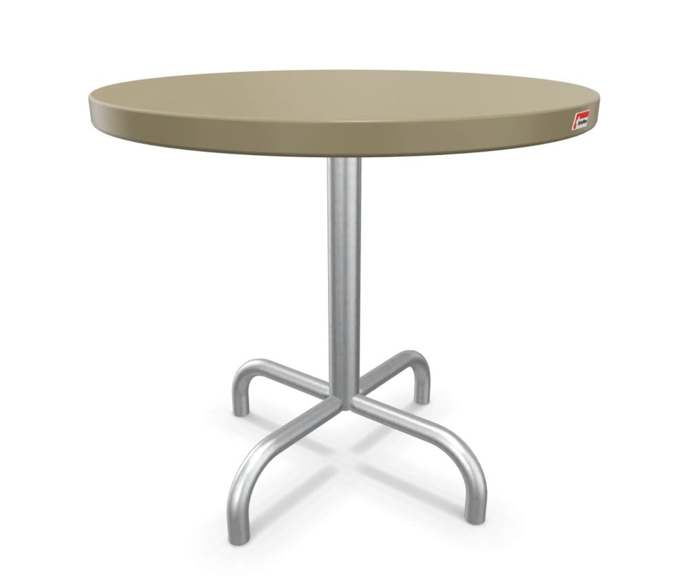 Schaffner Metall-Beistelltisch Säntis Rund Feuerverzinkt Beige | Schubiger Möbel