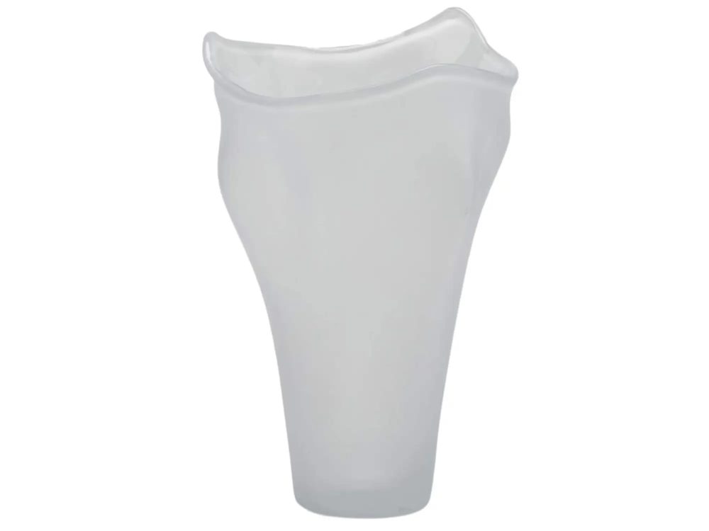 Edg Vase Glas Weiss Matt H: 40 cm  | Schubiger Möbel