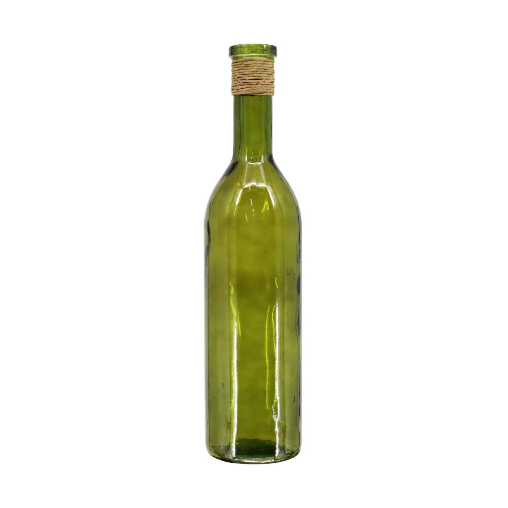 Decofinder Vase Flasche Glas, Olivgrün H: 75 cm  | Schubiger Möbel