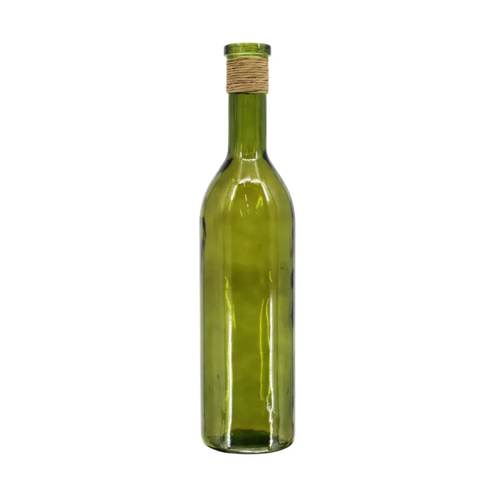 Decofinder Vase Flasche Glas, Olivgrün H: 75 cm  | Schubiger Möbel