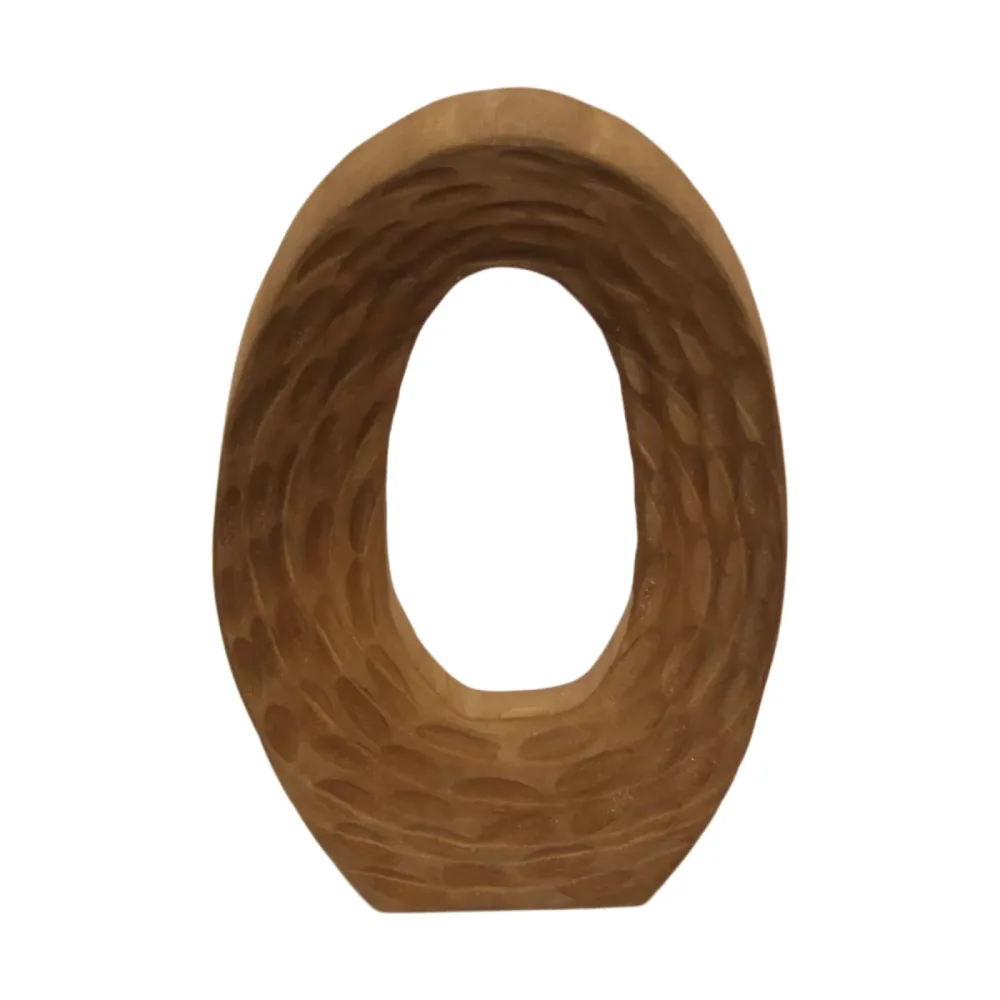 Decofinder Objekt Oval Stehend, Braun  | Schubiger Möbel