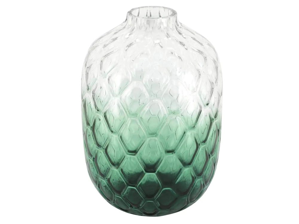 Abhika Vase Klarglas mit Grünem Verlauf H: 11 cm  | Schubiger Möbel