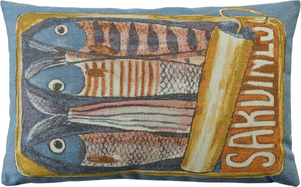 Sander AG Kissenhülle Scatola, Mittelblau 40 x 60 cm  | Schubiger Möbel