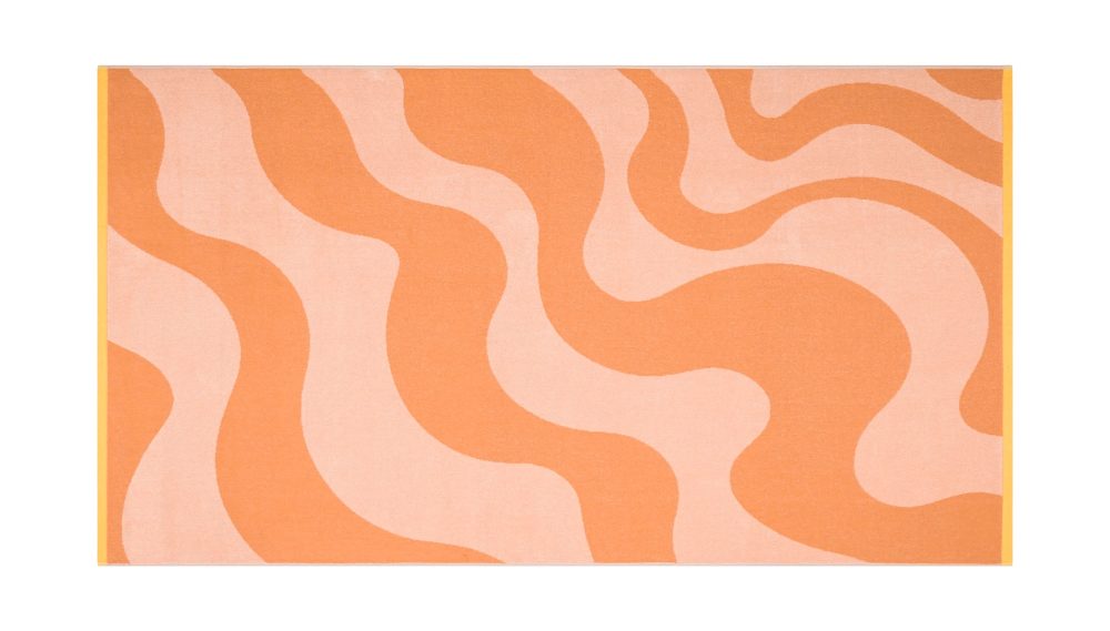 Sander AG Strandtuch Playa Retro Waves, Hellorange 100 x 180 cm  | Schubiger Möbel