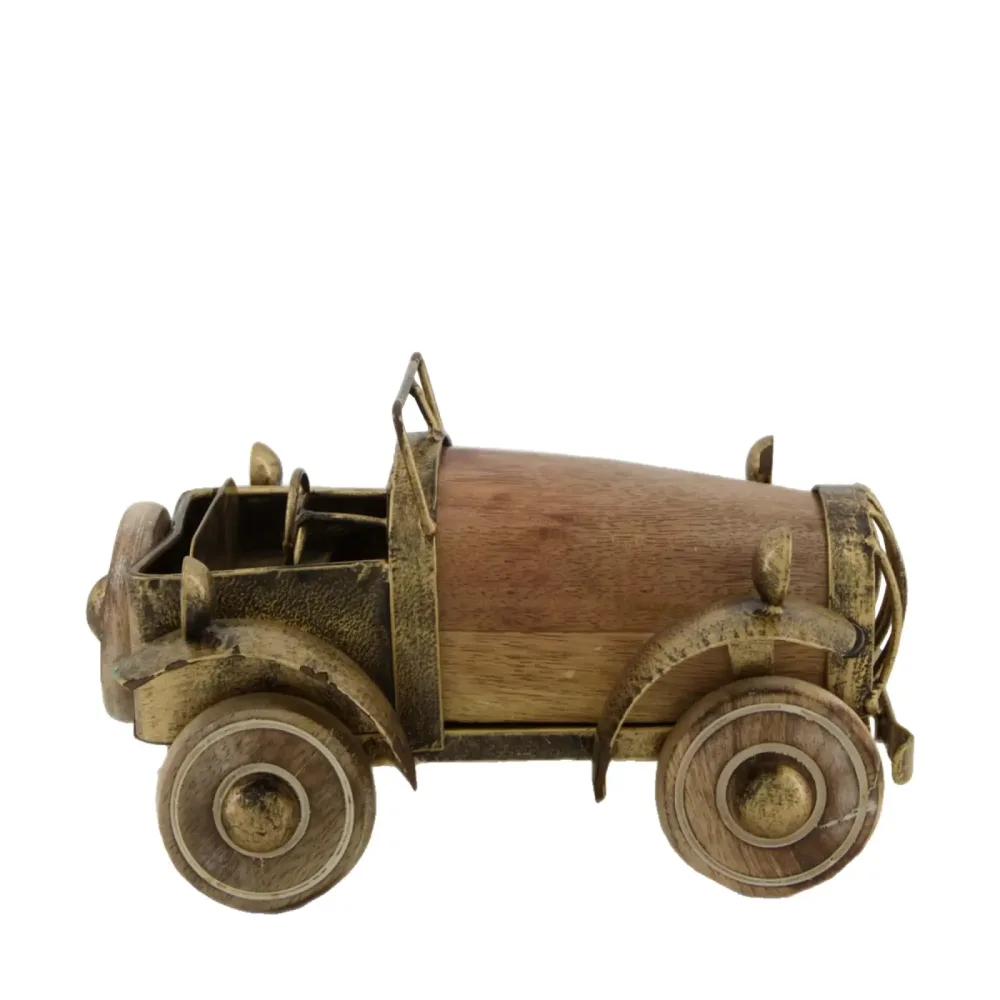 Decofinder Figur Auto, Antik-Gold H: 15 cm  | Schubiger Möbel