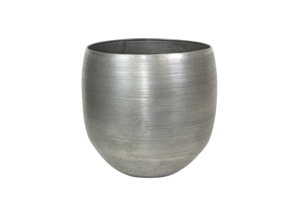 Decofinder Pflanzengefäss Rowen, Übertopf, Silber B: 17 cm  | Schubiger Möbel
