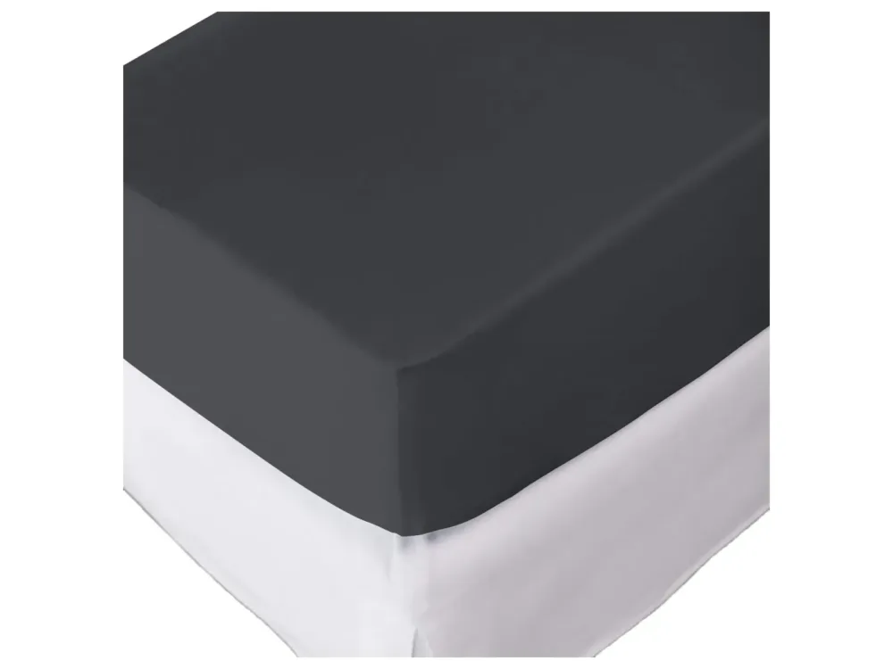 Living Home - Topper Elastic Jersey Fixleintuch Topper, 200 x 200 cm, Titangrau
