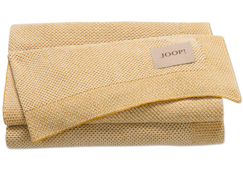 Biederlack Plaid Light Knit Gold-Ecru 130x170 cm Mehrfarbig | Schubiger Möbel