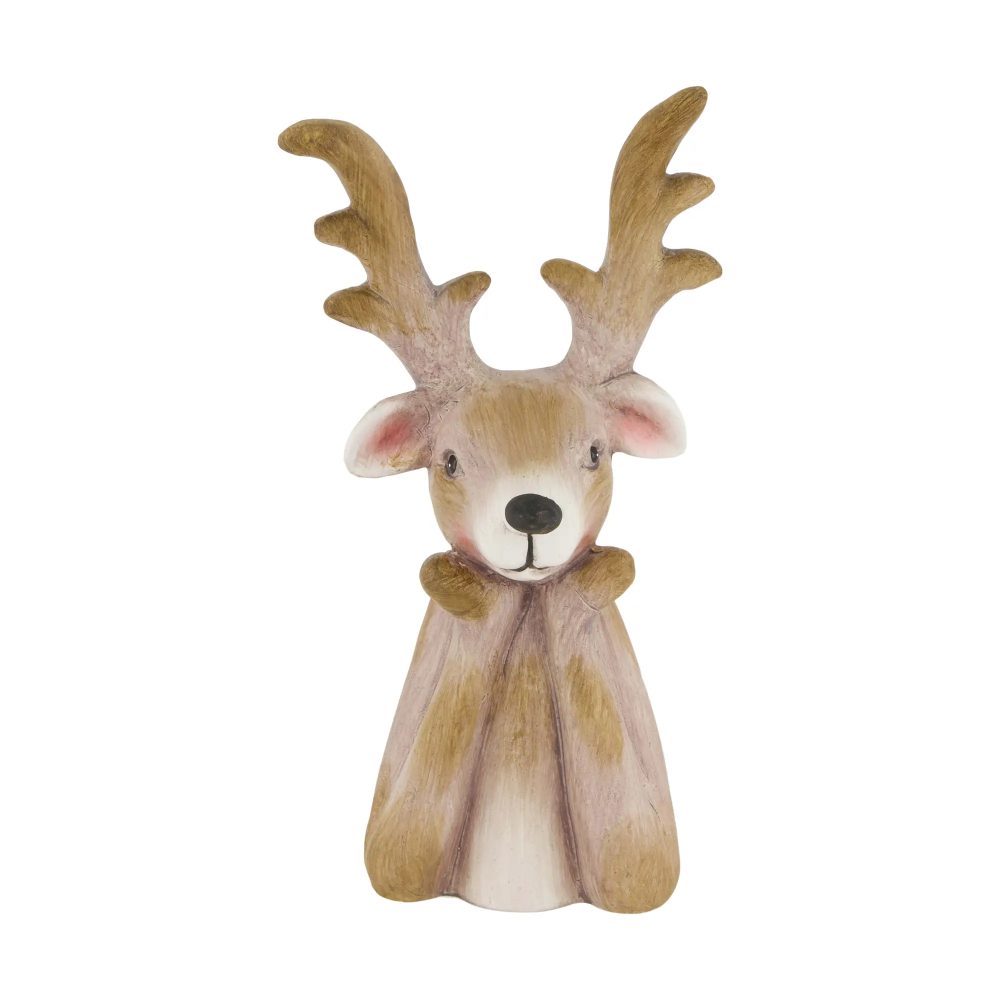 Decofinder Figur Rentier, Keramik, Hellbraun  | Schubiger Möbel