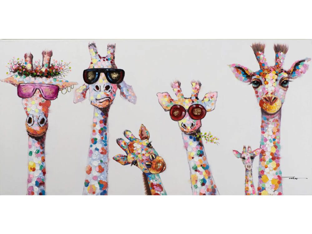 image LAND Bild Kuriose Giraffenfamilie  | Schubiger Möbel