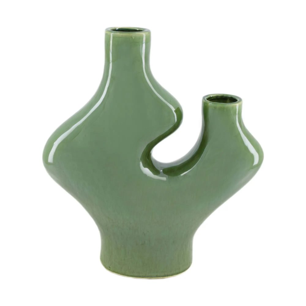 Decofinder Vase Keramik, Grün H: 33 cm  | Schubiger Möbel