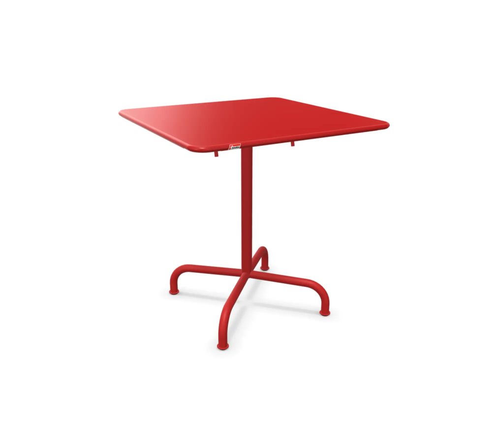 Schaffner Metall-Tisch Rigi Quadratisch Rot | Schubiger Möbel