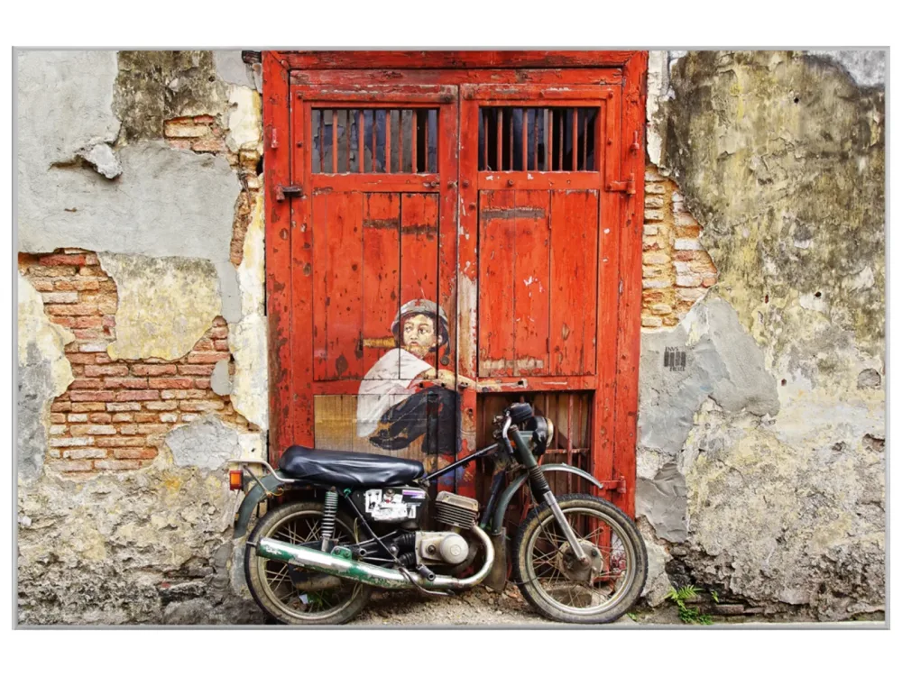 image LAND Bild mit Rahmen Street Art mit Moped  | Schubiger Möbel