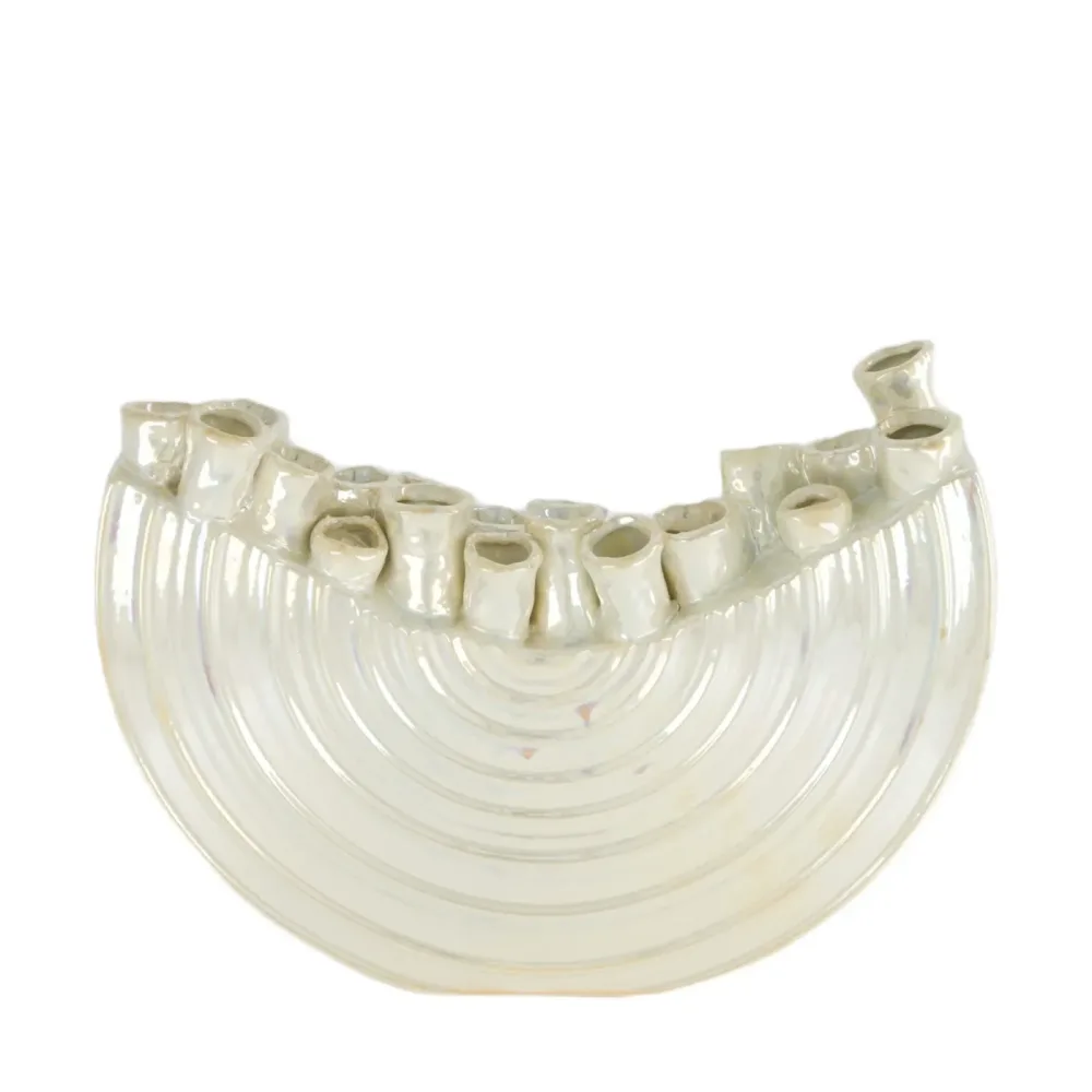 Decofinder Vase Keramik, Silber  | Schubiger Möbel