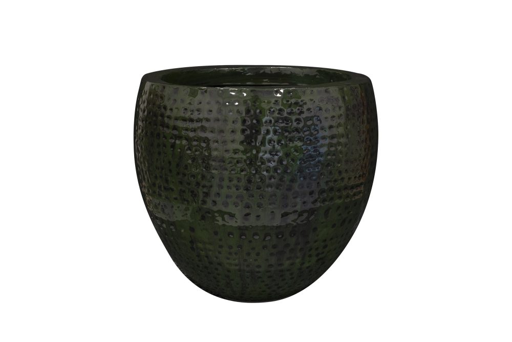 Decofinder Gefäss Thom, Metall, Waldgrün H: 37 cm  | Schubiger Möbel