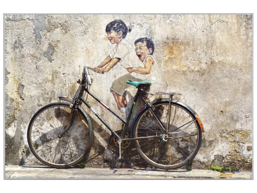 image LAND Bild mit Rahmen Street Art mit Fahrrad  | Schubiger Möbel
