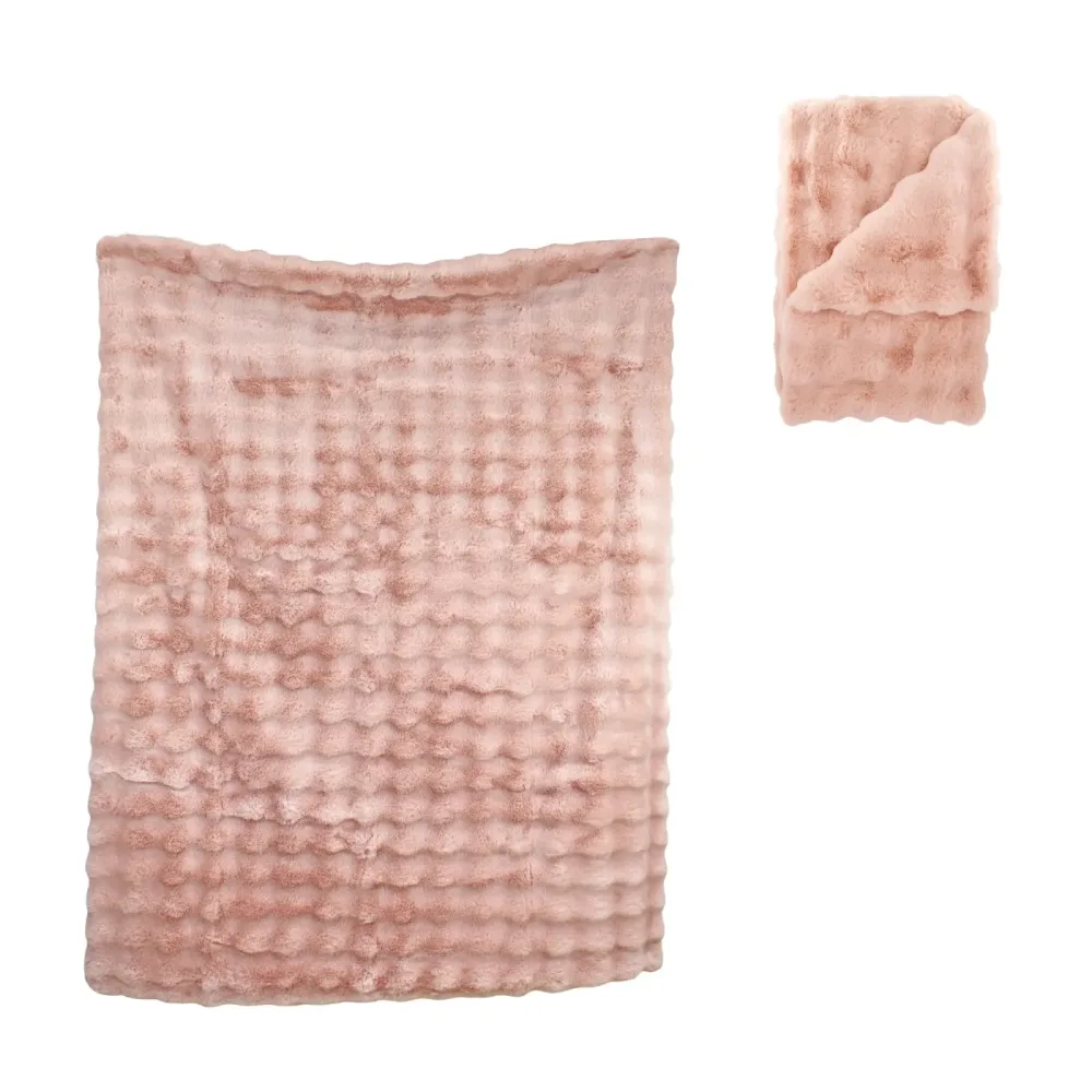 Decofinder Plaid Comfy, Rosa 170x130 cm  | Schubiger Möbel