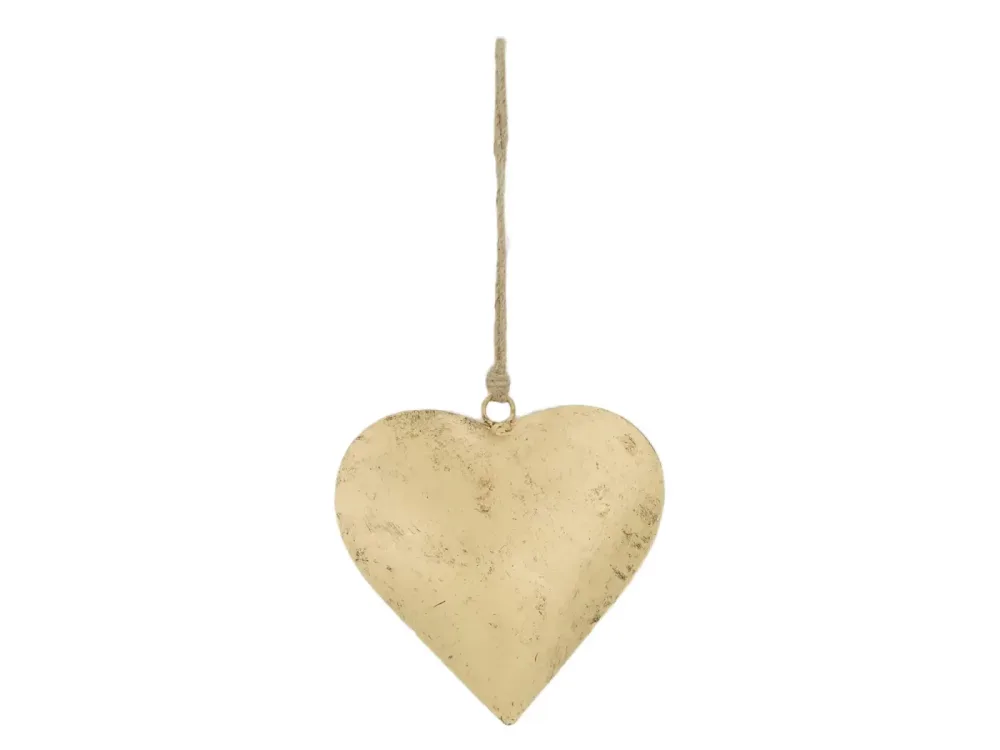 Decofinder Aufhänger Herz Antik Gold H: 15 cm  | Schubiger Möbel