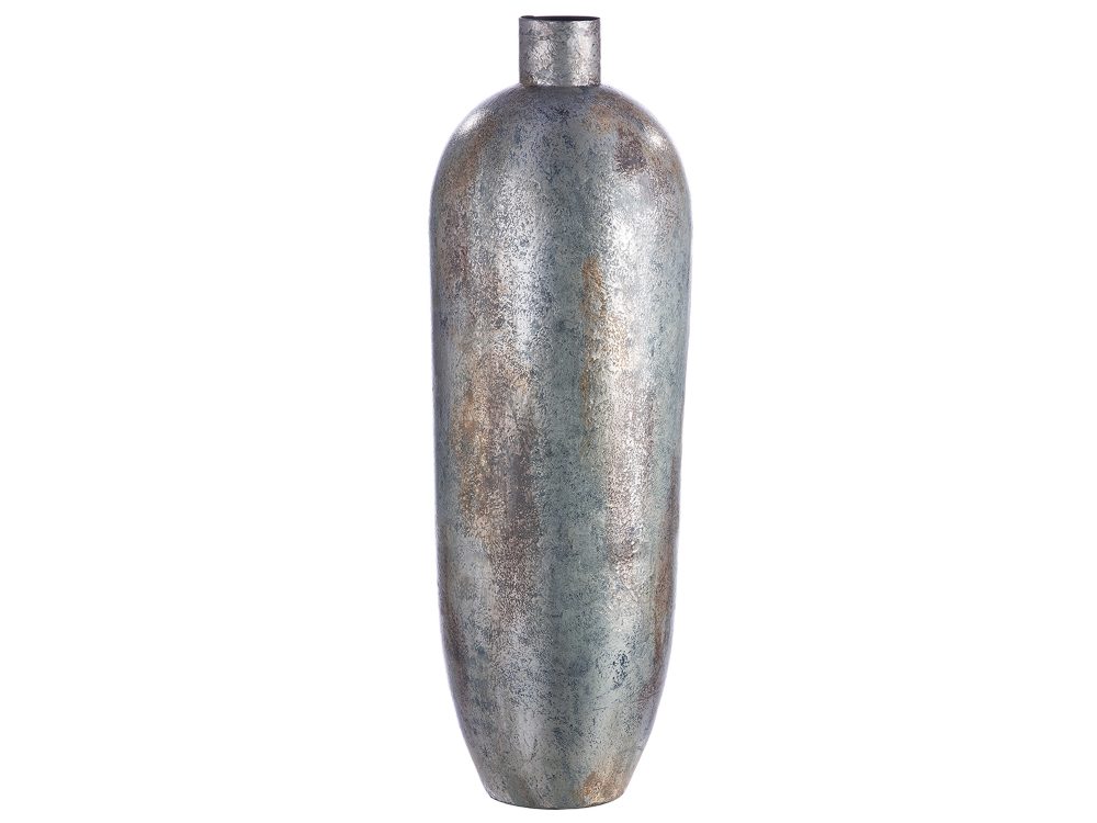 Gilde Vase Metall Grau Blau H: 92 cm  | Schubiger Möbel