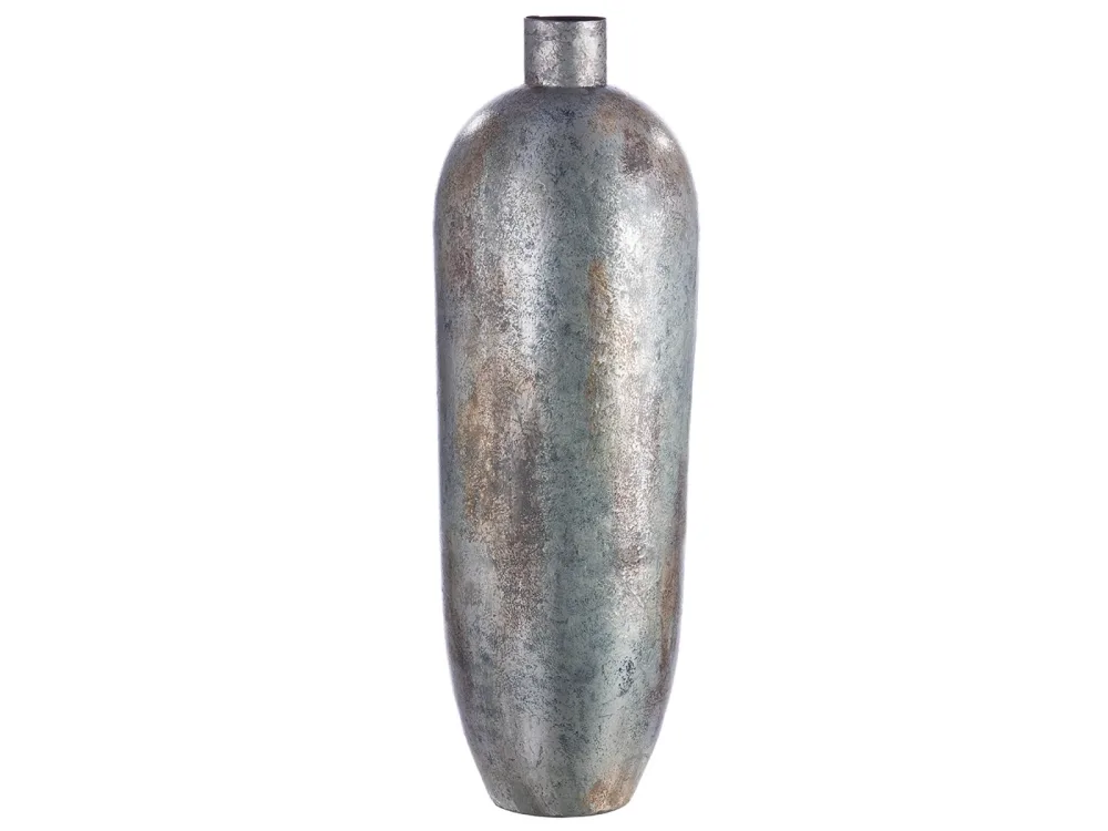 Gilde Vase Metall Grau Blau H: 92 cm  | Schubiger Möbel