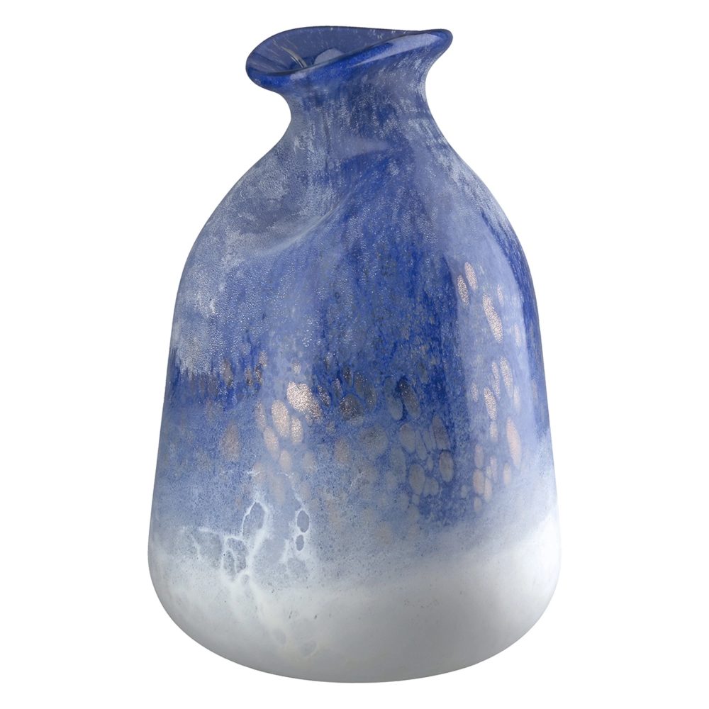 Gilde Vase Azur Glas Blau H: 27 cm  | Schubiger Möbel