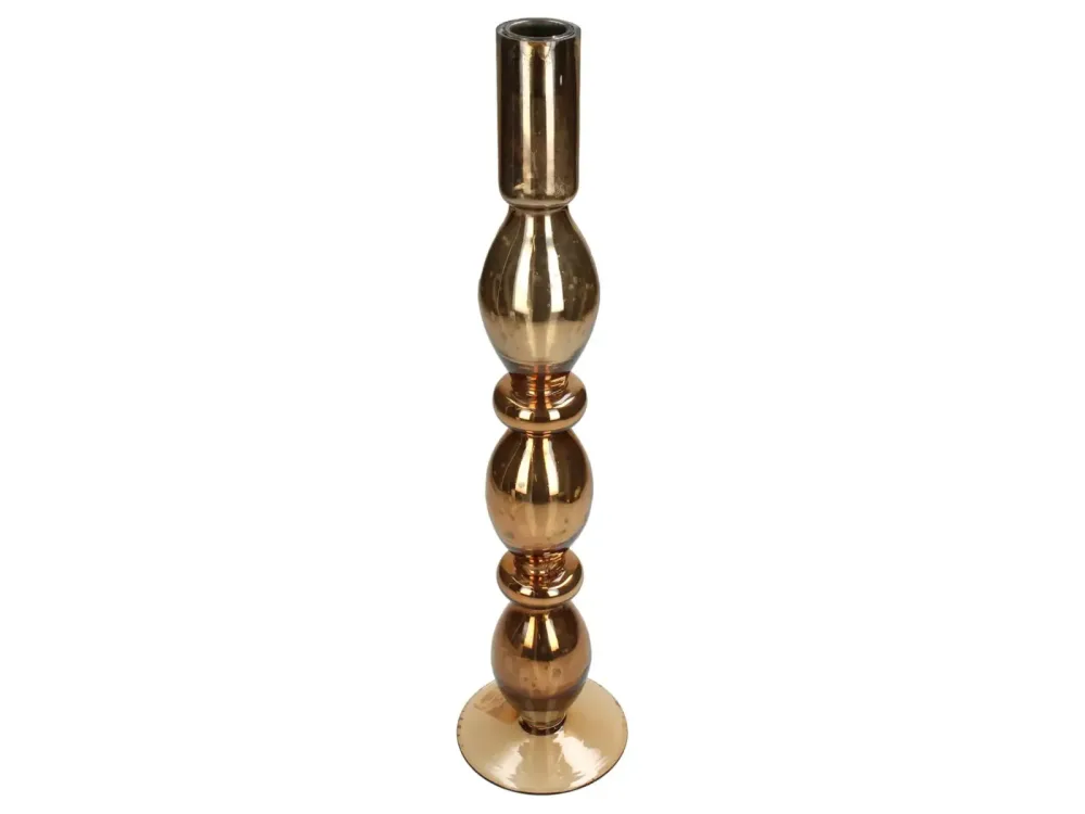 Kersten Kerzenleuchter Glas Amber H: 40 cm Mehrfarbig | Schubiger Möbel