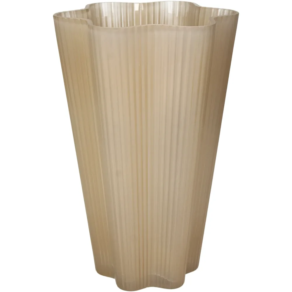 Kersten Vase Glas, Beige H: 27 cm  | Schubiger Möbel
