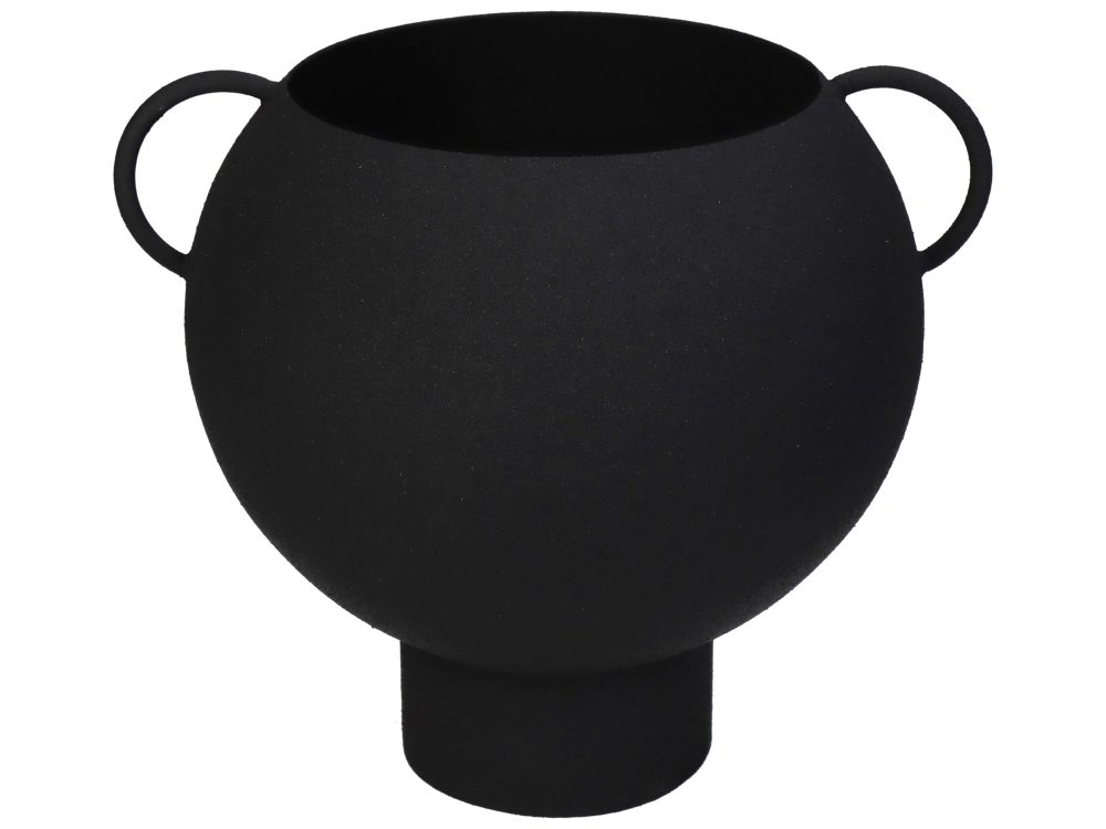 Kersten Vase Metall Schwarz H: 17 cm  | Schubiger Möbel