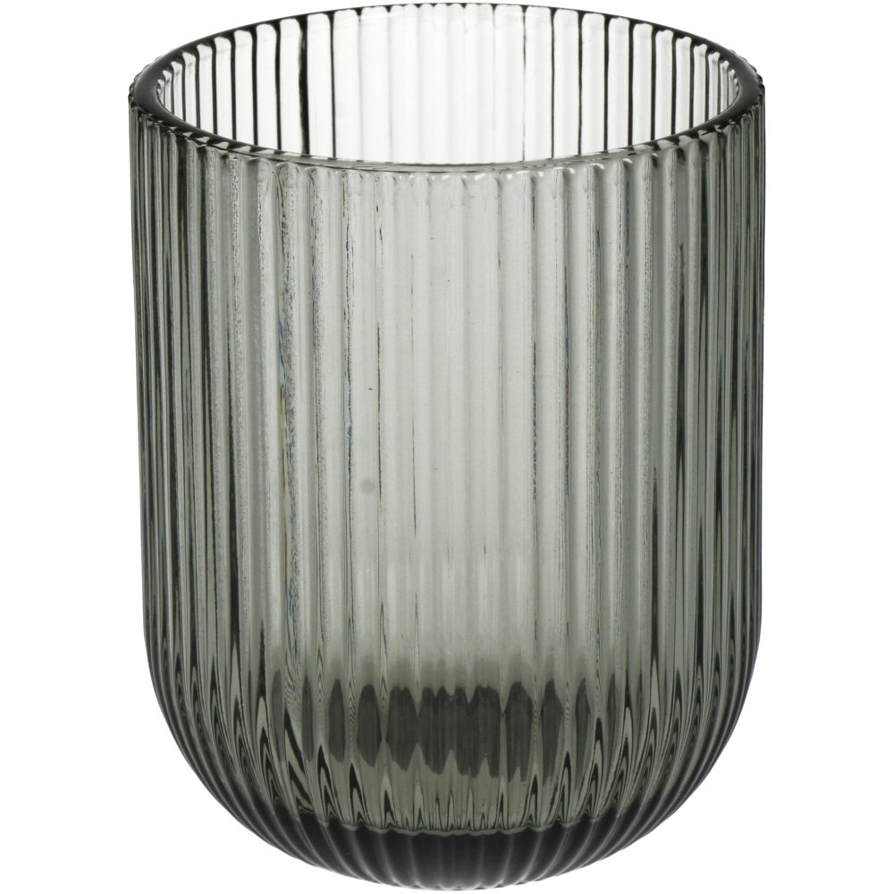 Kersten Trinkglas Stripe, Glas, Grau H: 10 cm  | Schubiger Möbel