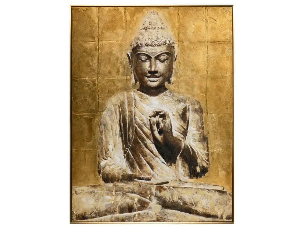 image LAND Bild Goldener Buddha 2 Gelb | Schubiger Möbel