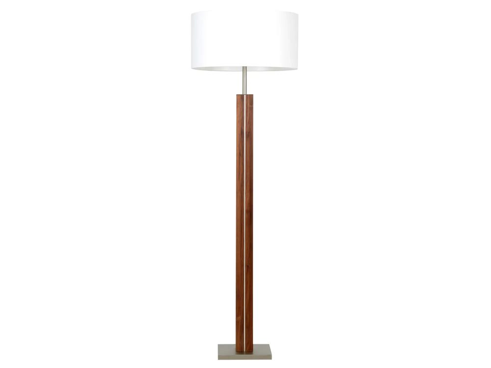 HerzBlut Stehlampe Delta Nussbaum Holzfarbig | Schubiger Möbel