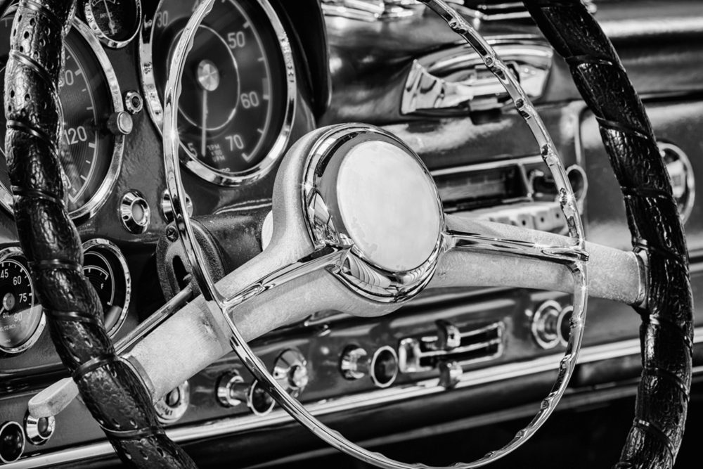 image LAND Alubild Oldtimer Lenkrad  | Schubiger Möbel