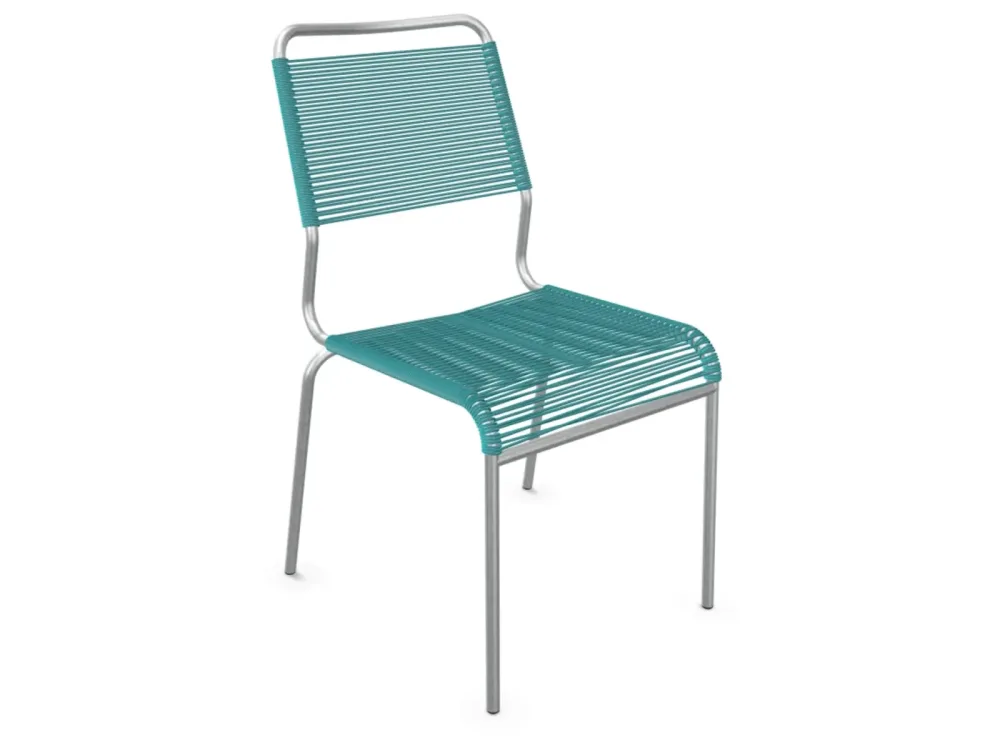 Schaffner Spaghetti-Stuhl Rigi Comfort Feuerverzinkt Blau | Schubiger Möbel