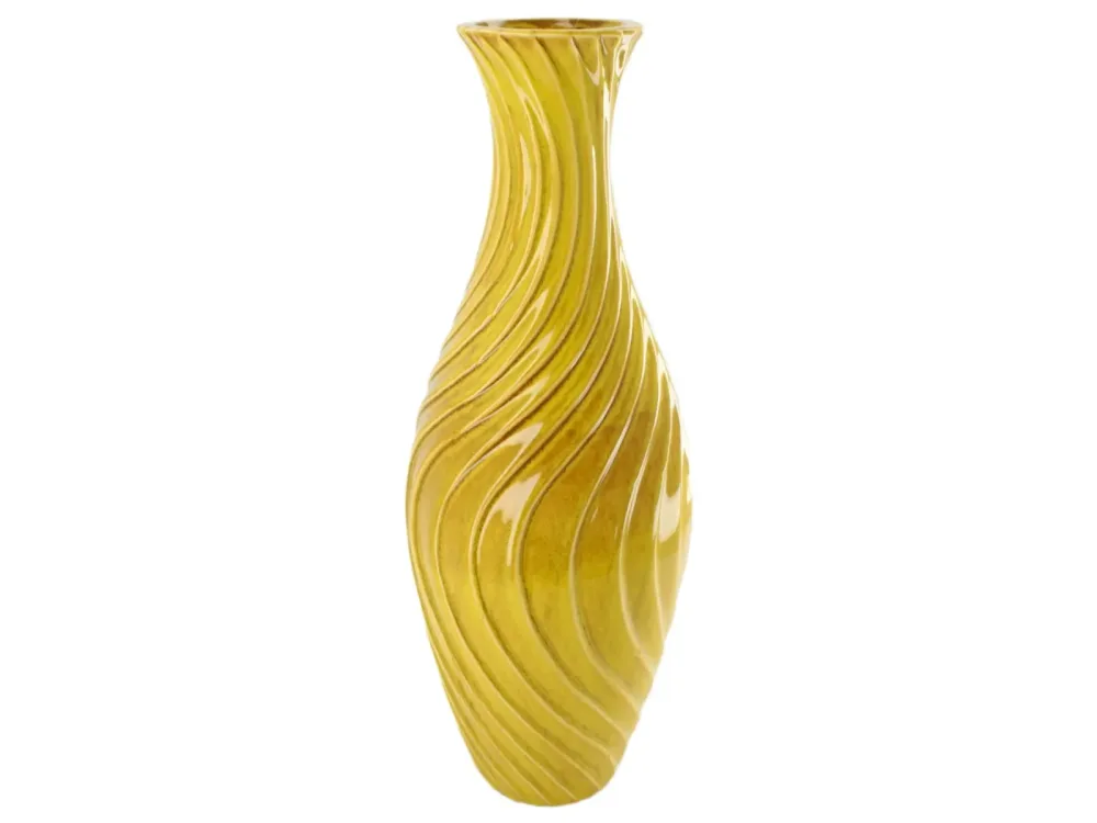Decofinder Vase Keramik,, Dunkelgelb  | Schubiger Möbel