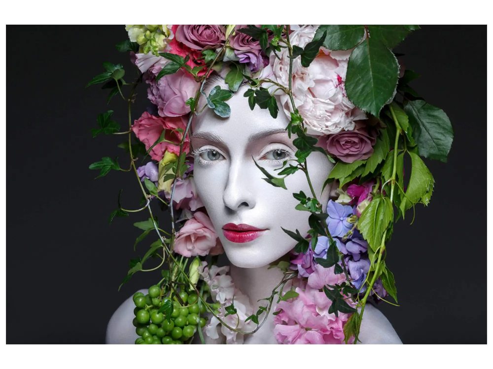 image LAND Digitaldruck auf Acrylglas Schönheit mit Blumen  | Schubiger Möbel