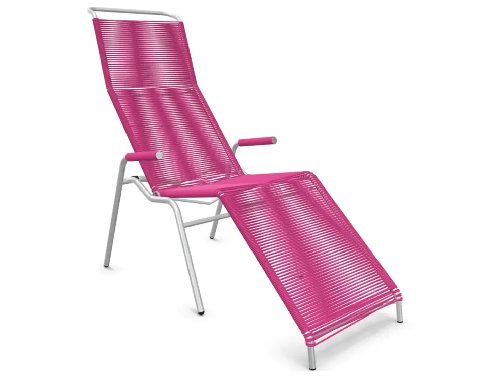 Schaffner Spaghetti-Liege Säntis Feuerverzinkt Rosa | Schubiger Möbel