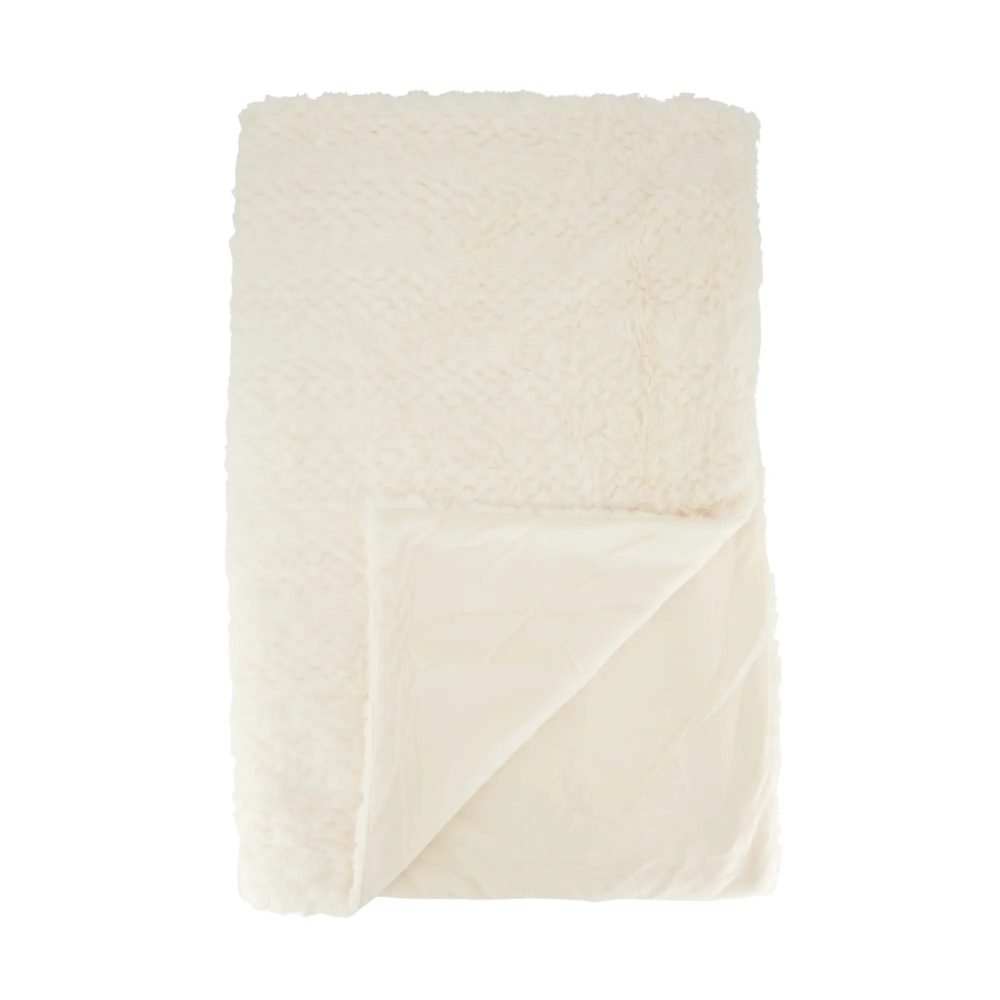 Decofinder Plaid Waben, Creme  | Schubiger Möbel