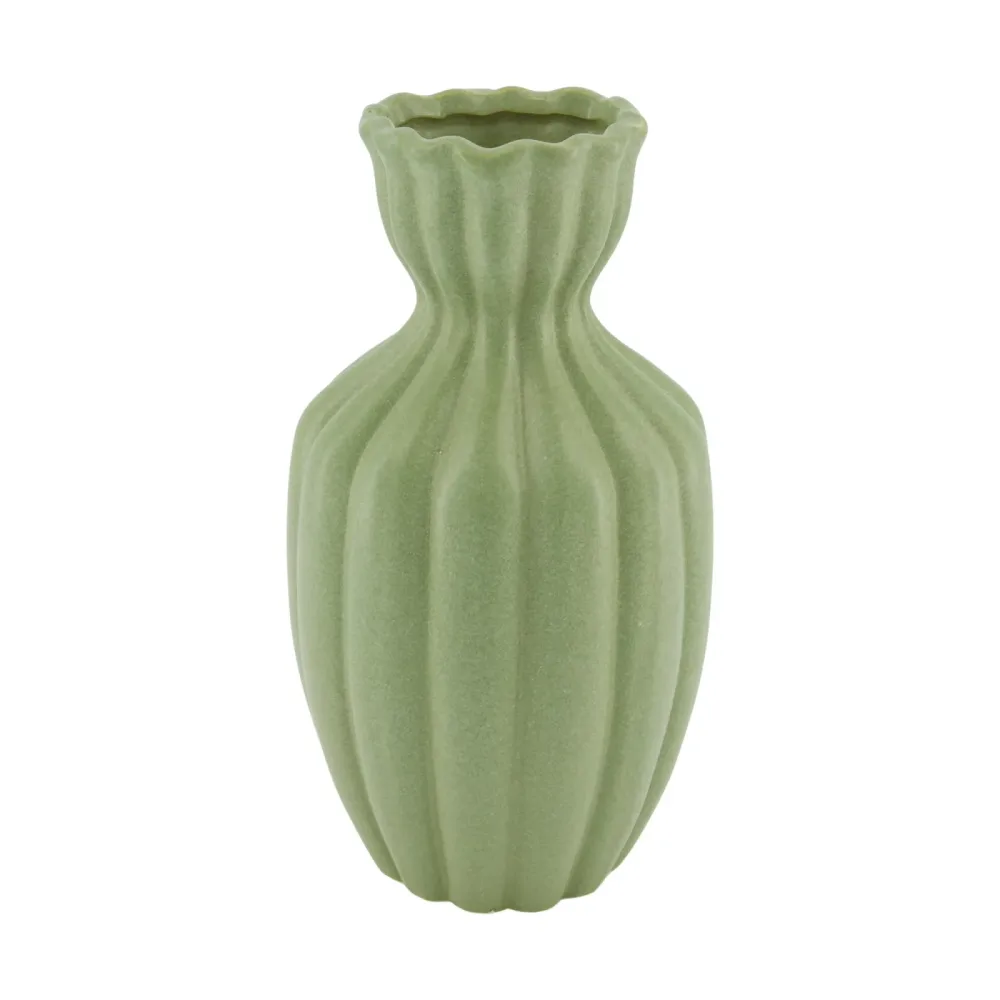 Decofinder Vase Keramik, Grün  | Schubiger Möbel