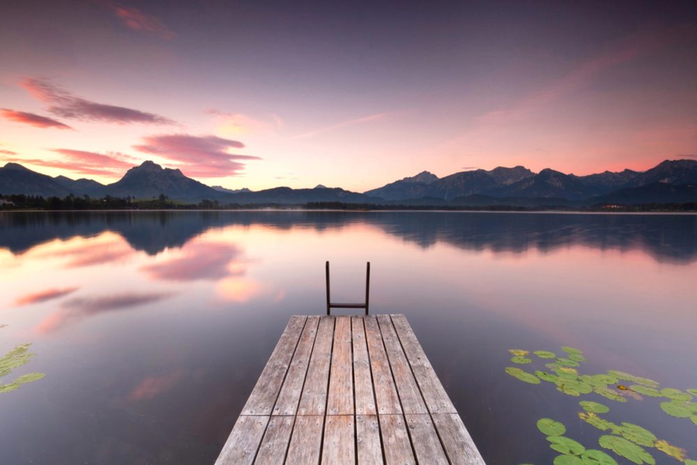 image LAND Alubild Steg in Der Abenddämmerung  | Schubiger Möbel