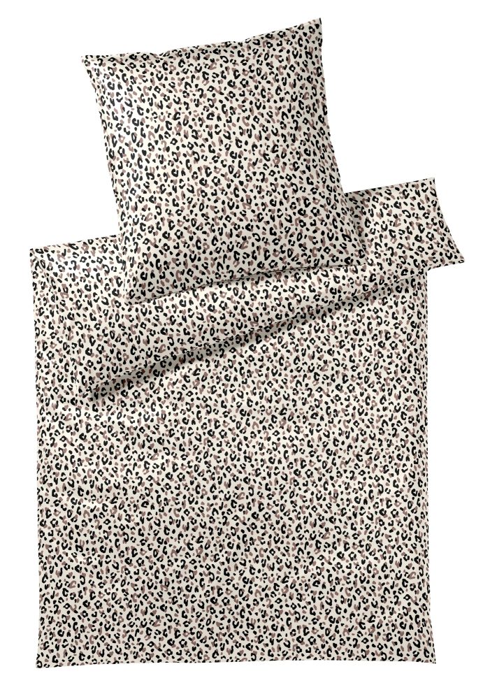 Elegante Bettwäsche Leolook Schwarz Sand  | Schubiger Möbel