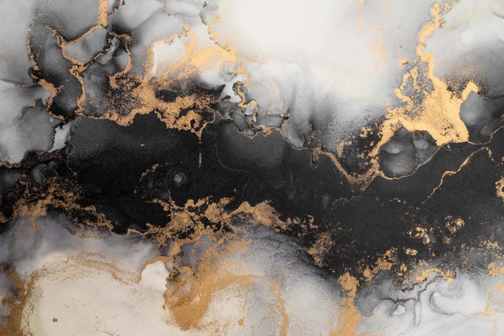 image LAND Canvas Gold Umspielt Schwarz  | Schubiger Möbel