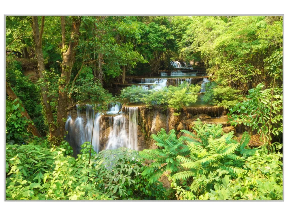 image LAND Bild mit Rahmen Kleiner Wasserfall im Wald 2  | Schubiger Möbel