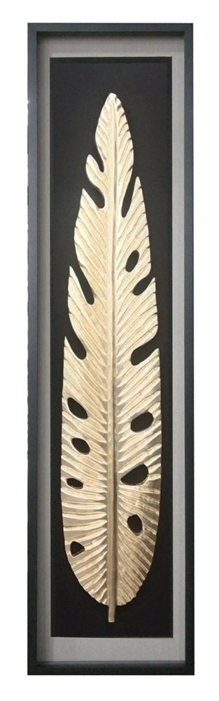 Gilde Bild Golden Leaf, Blattmotiv, Gold H: 160 cm  | Schubiger Möbel
