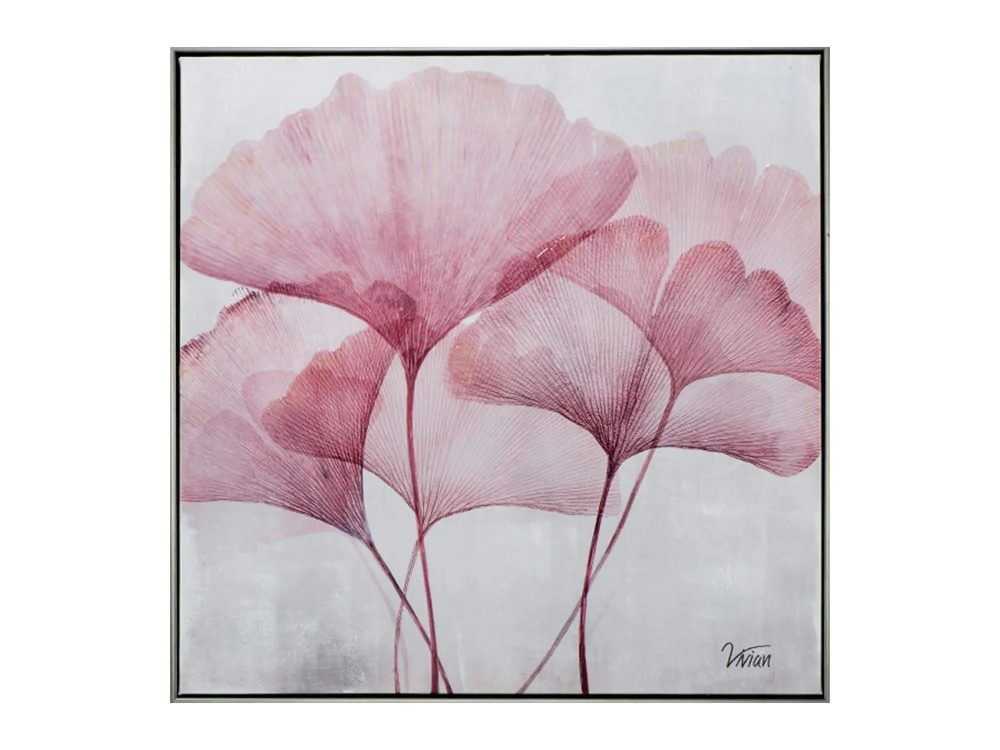 image LAND Bild mit Rahmen Ginkgo Blätter in Rosa Rosa | Schubiger Möbel